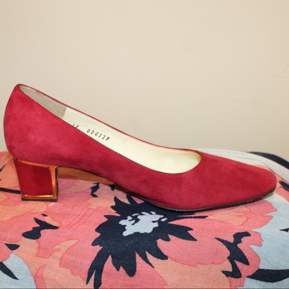 Bruno Magli Suede Leather Red - Picture 3 of 4